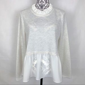 Sugar Lips | Sweater Blouse Layer Ruffle Detail